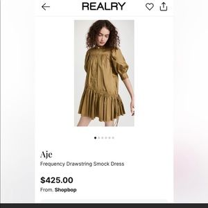Aje frequency drawstring smock dress